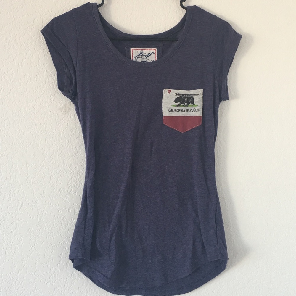 Dark Purple "California Republic" Tee